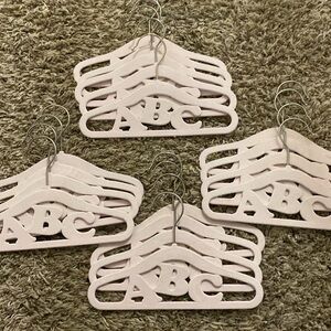 ABC Pink Velvet Baby / Toddler Hangers 17 in Great Condition